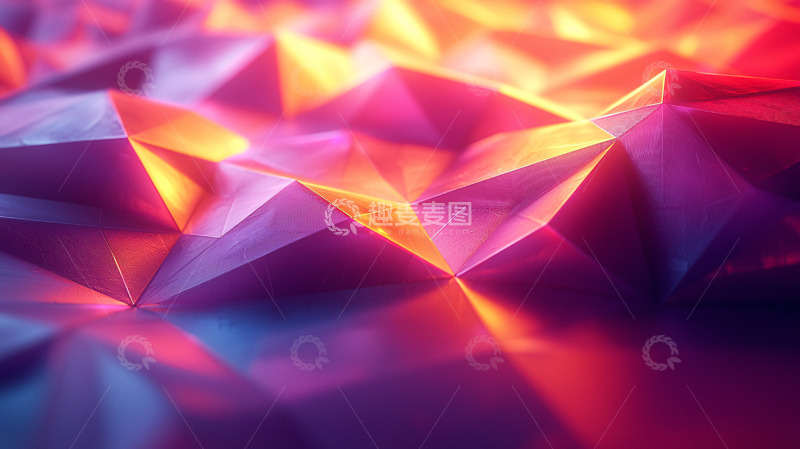 高清大图下载【趣麦麦图】多边形彩色几何图案