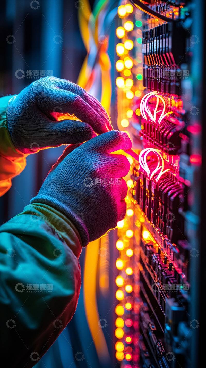 高清大图下载【趣麦麦图】科技感电子设备维护