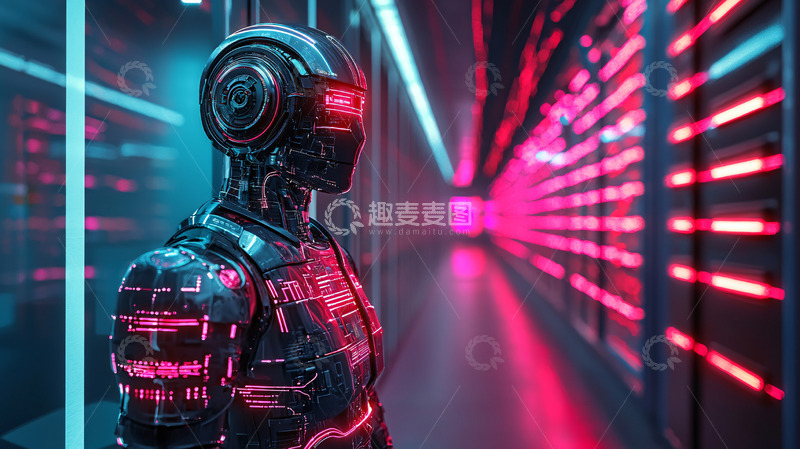 高清大图下载【趣麦麦图】未来科技感机器人