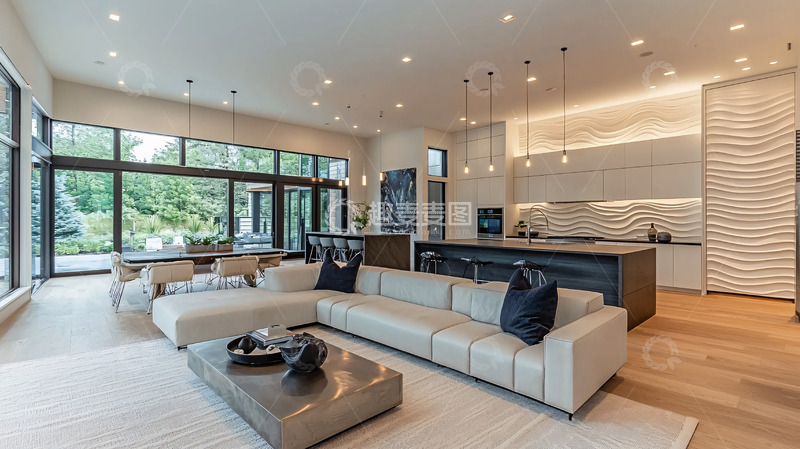 高清大图下载【趣麦麦图】现代简约客厅设计