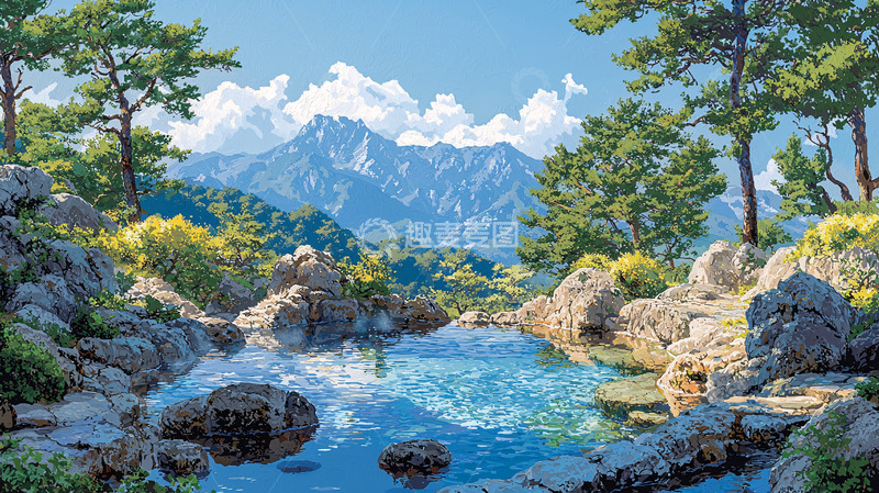 高清大图下载【趣麦麦图】山间溪流