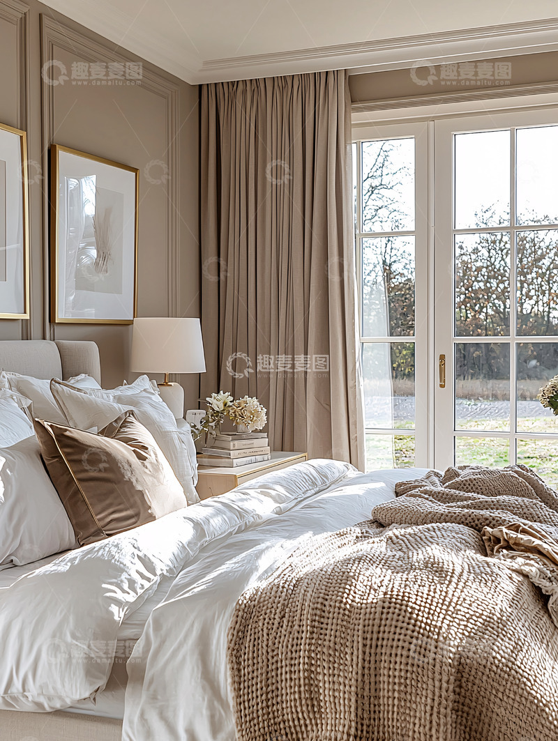 高清大图下载【趣麦麦图】法式轻奢卧室ins风