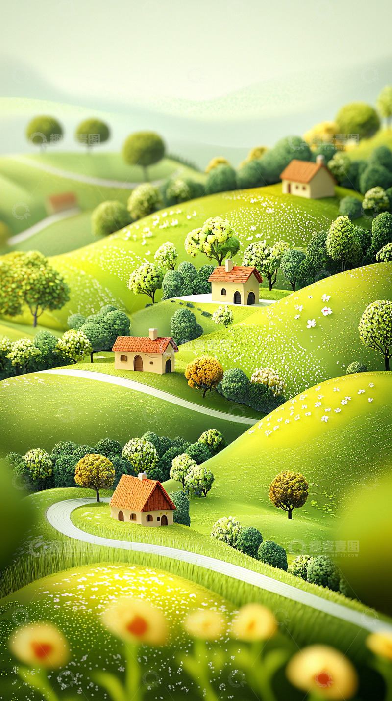 高清大图下载【趣麦麦图】绿色田园风光
