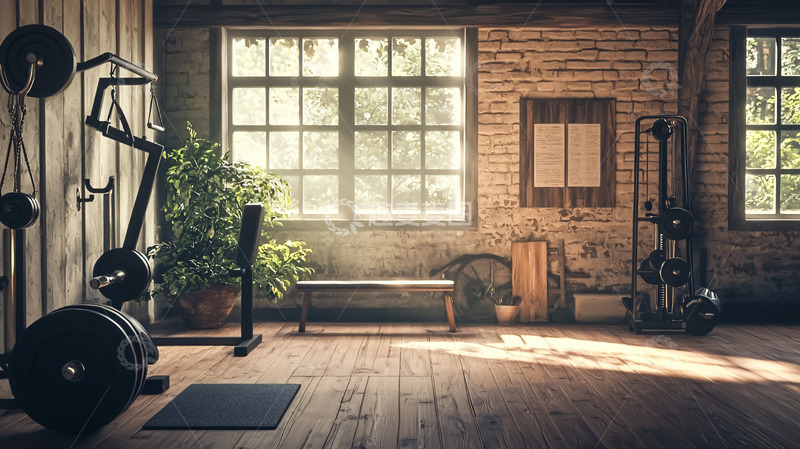 高清大图下载【趣麦麦图】复古健身房