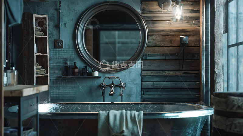 高清大图下载【趣麦麦图】工业风浴室
