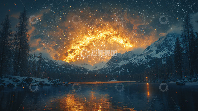 高清大图下载【趣麦麦图】火焰山脉雪景