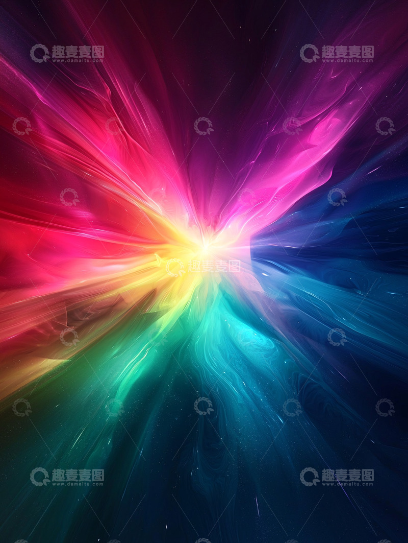 高清大图下载【趣麦麦图】绚丽多彩的光芒爆发
