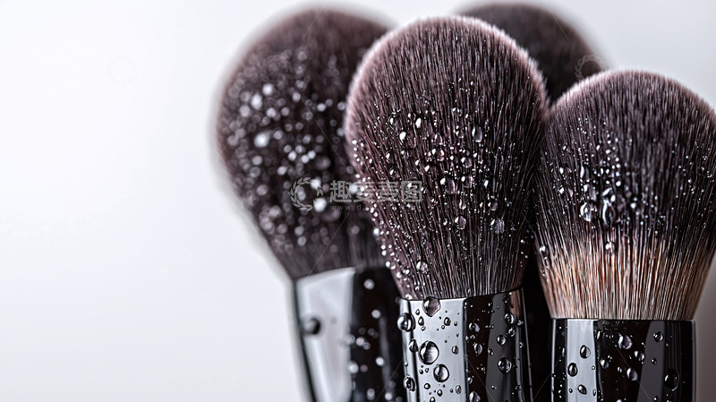 高清大图下载【趣麦麦图】湿润化妆刷特写