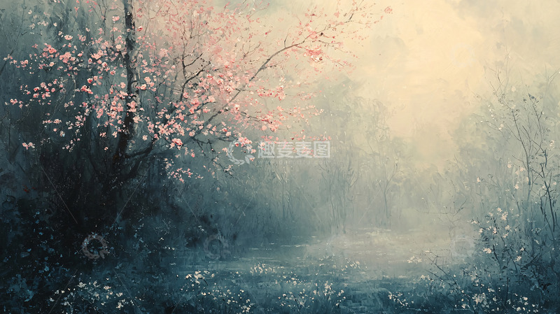 高清大图下载【趣麦麦图】雾气森林