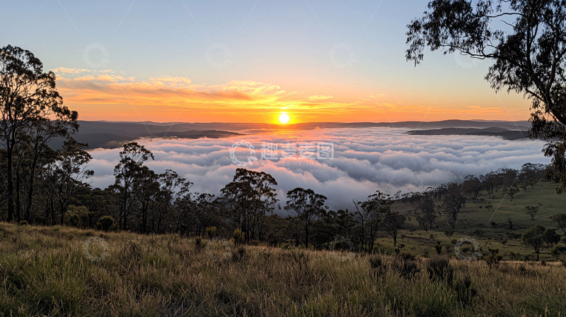 高清大图下载【趣麦麦图】云海日出