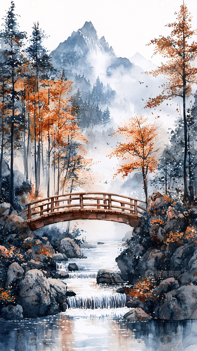 高清大图下载【趣麦麦图】水墨画山水