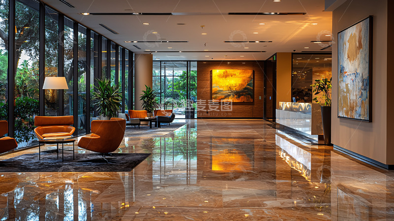 高清大图下载【趣麦麦图】高端大气现代化酒店大堂