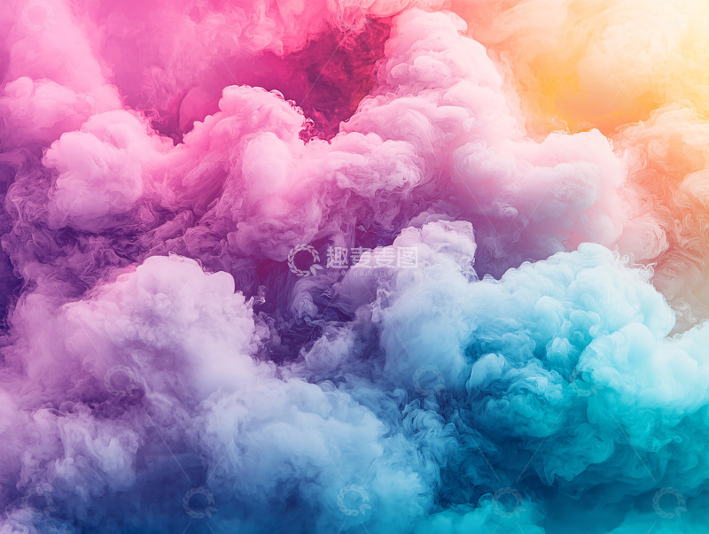 高清大图下载【趣麦麦图】彩色烟雾背景