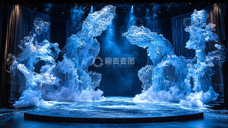 高清大图下载【趣麦麦图】蓝色梦幻舞台