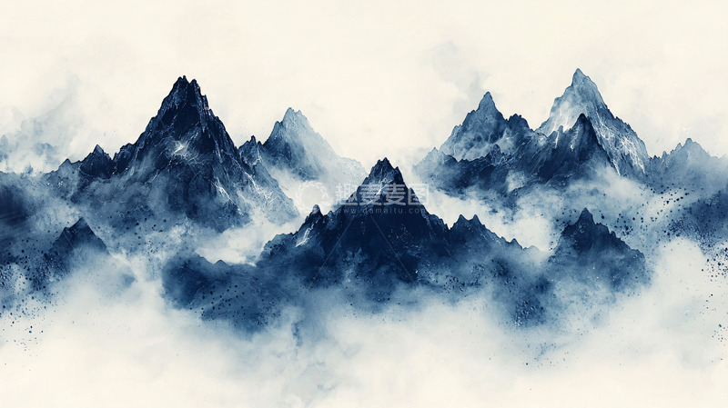 高清大图下载【趣麦麦图】水墨画山水