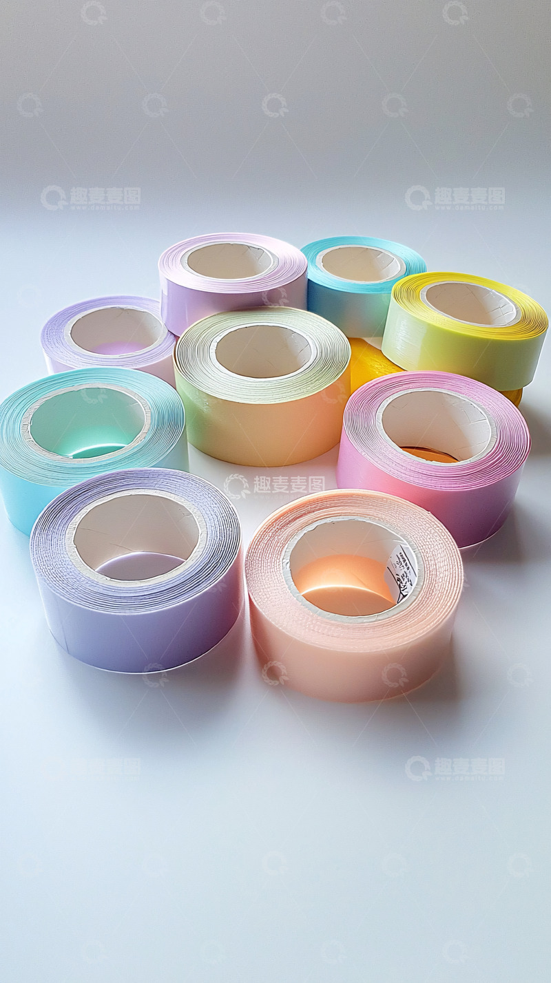 高清大图下载【趣麦麦图】马卡龙色系包装丝带
