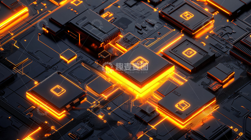 高清大图下载【趣麦麦图】电路板纹理