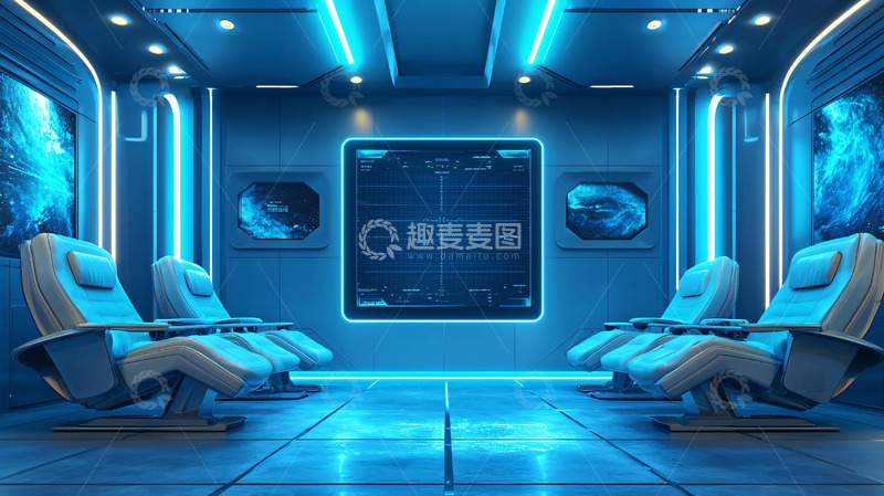 高清大图下载【趣麦麦图】未来科技感休息室