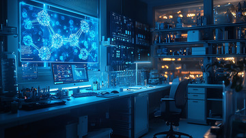 蓝色科技感实验室