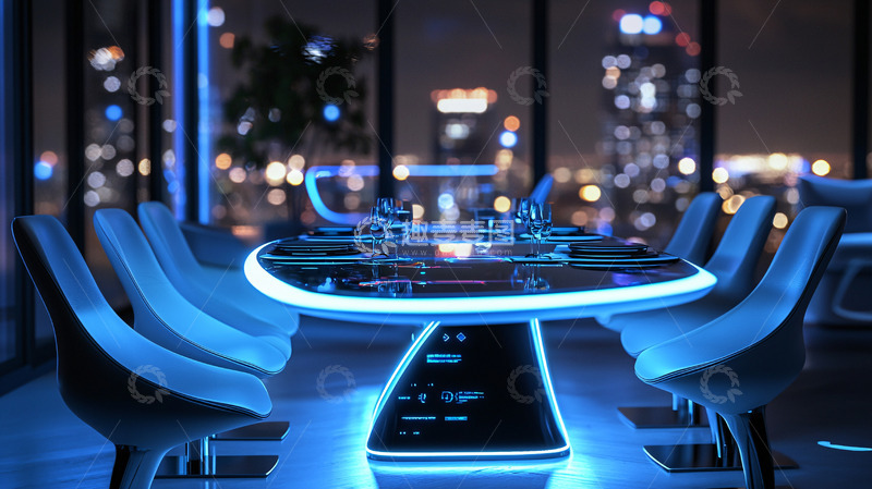 高清大图下载【趣麦麦图】未来感餐厅高清图片