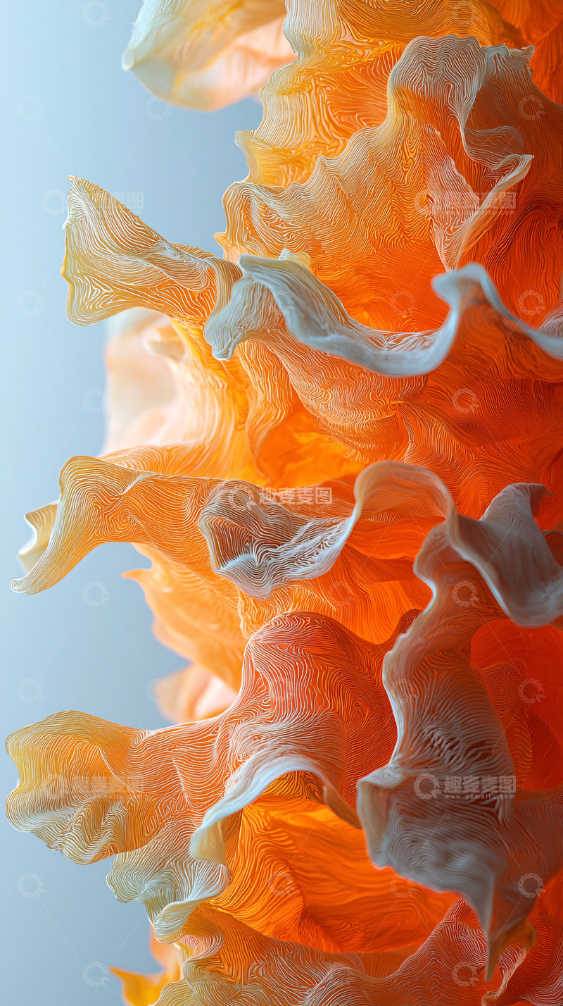 高清大图下载【趣麦麦图】橙色褶皱