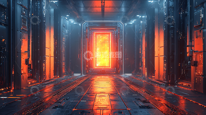 高清大图下载【趣麦麦图】未来科技感走廊