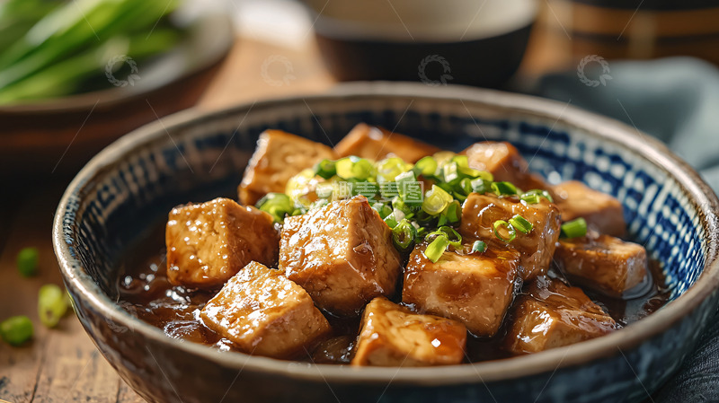 高清大图下载【趣麦麦图】酱汁豆腐