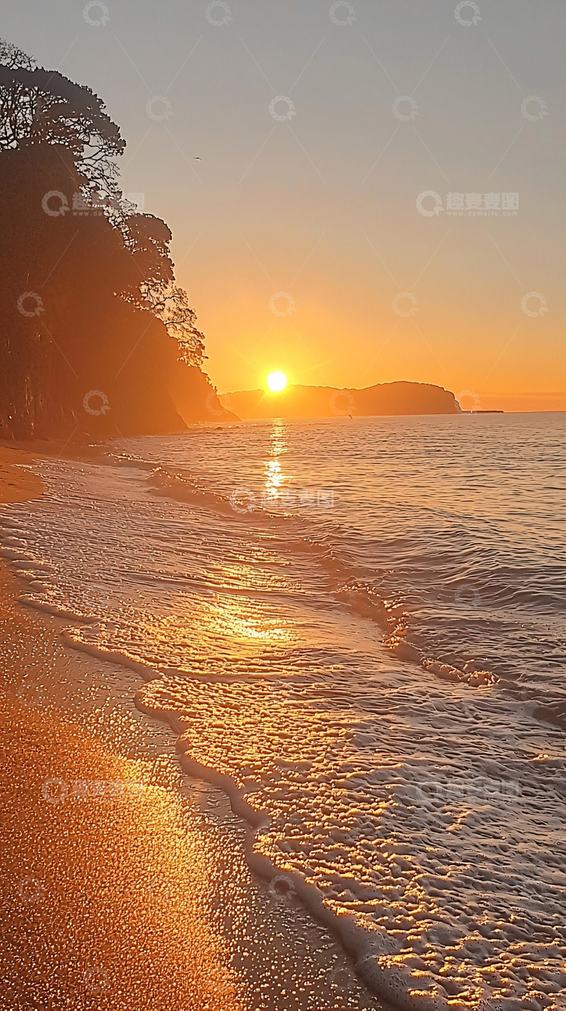 高清大图下载【趣麦麦图】海滩日出