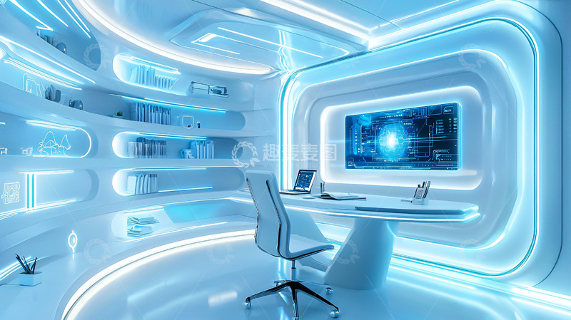 高清大图下载【趣麦麦图】未来科技感办公室