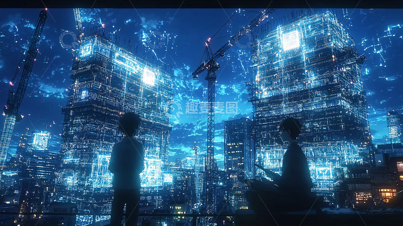 高清大图下载【趣麦麦图】未来都市夜景6