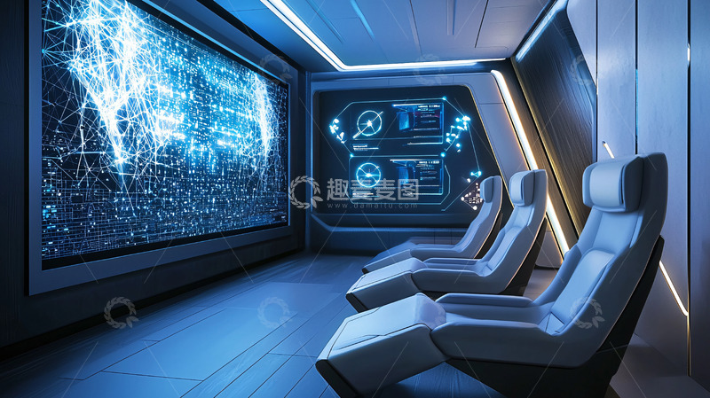 高清大图下载【趣麦麦图】未来科技感家庭影院