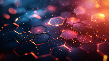 科技感蜂窝结构背景