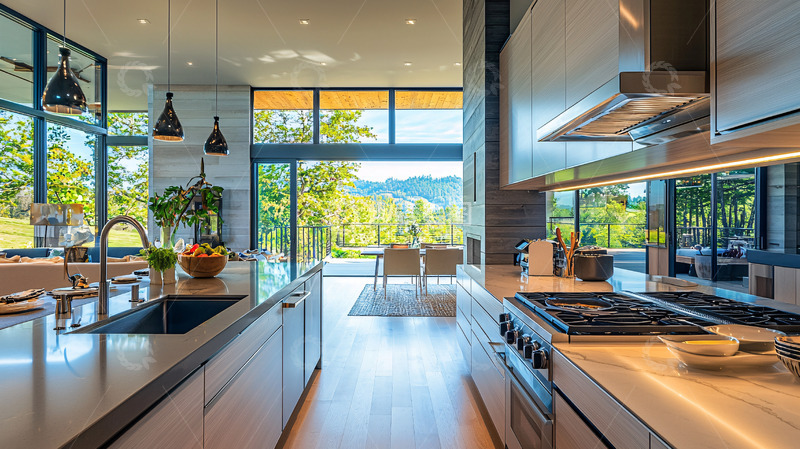 高清大图下载【趣麦麦图】现代简约厨房景观