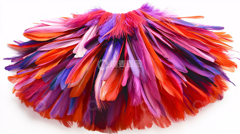 高清大图下载【趣麦麦图】彩色羽毛堆积