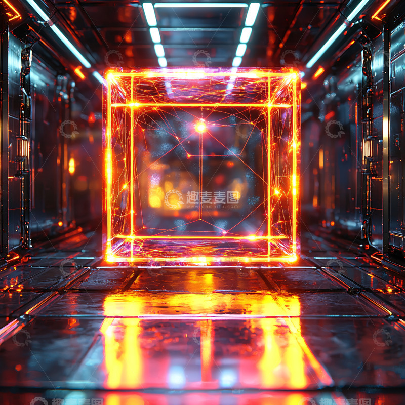 高清大图下载【趣麦麦图】科技感立方体空间