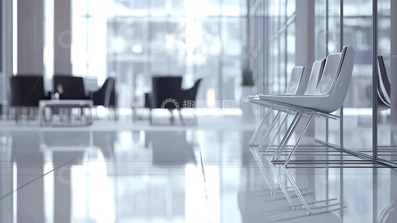 高清大图下载【趣麦麦图】现代化办公大楼候车区