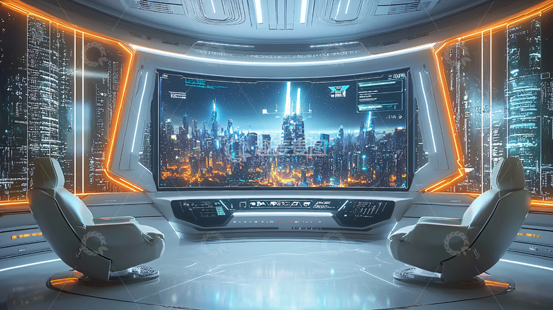 高清大图下载【趣麦麦图】未来科技感房间