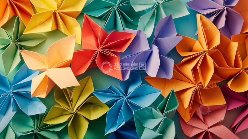 高清大图下载【趣麦麦图】彩色纸花