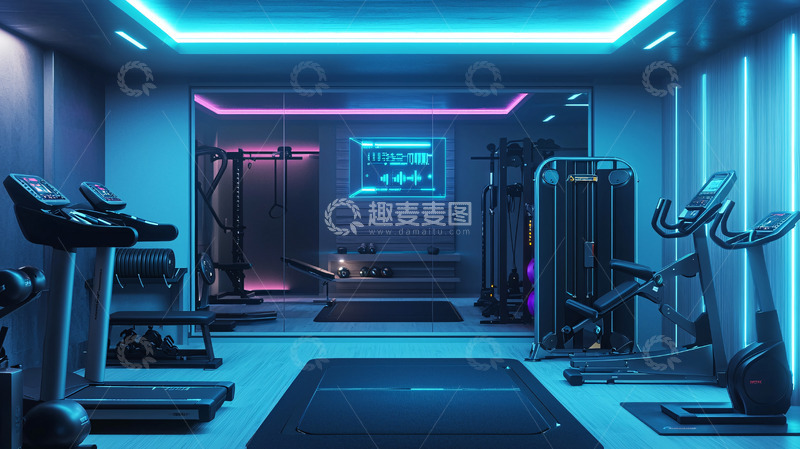 高清大图下载【趣麦麦图】高端私家健身房
