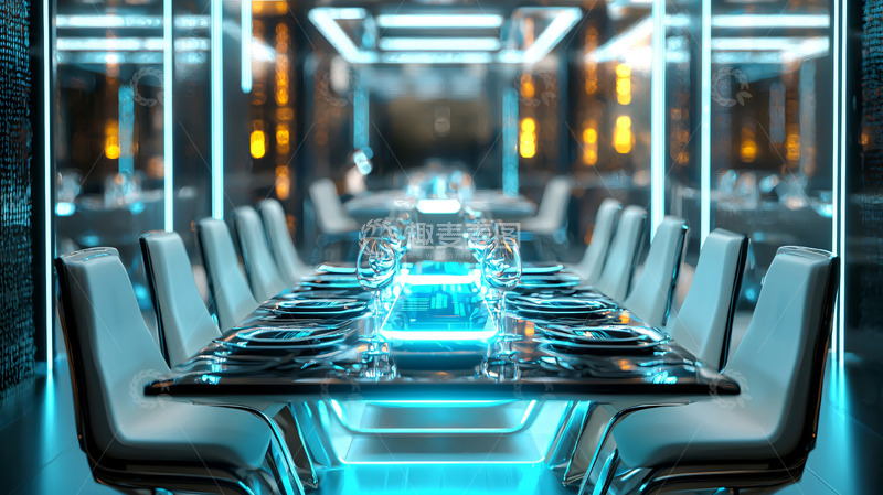 高清大图下载【趣麦麦图】未来感餐厅高清图片