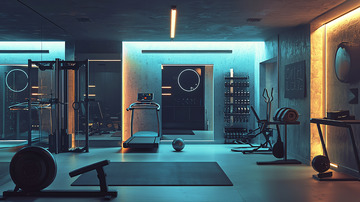 地下室家庭健身房