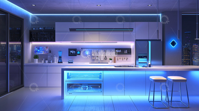 高清大图下载【趣麦麦图】智能家居厨房灯光设计