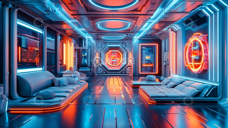 高清大图下载【趣麦麦图】未来科技感房间