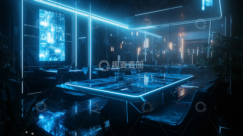 高清大图下载【趣麦麦图】未来科技感餐厅