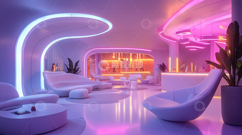 高清大图下载【趣麦麦图】未来感科技感休闲室