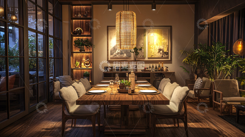 高清大图下载【趣麦麦图】现代风格餐厅室内设计