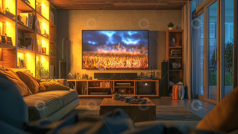 高清大图下载【趣麦麦图】温馨舒适家庭影院