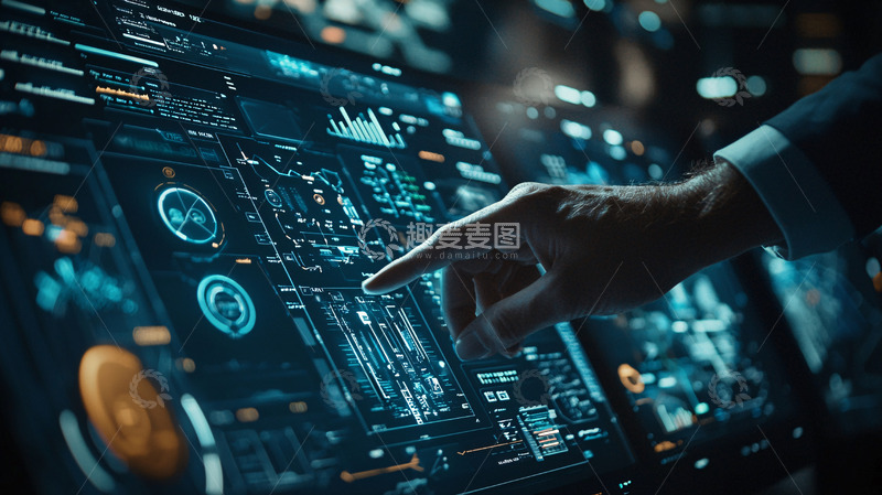 高清大图下载【趣麦麦图】科技感数据屏幕