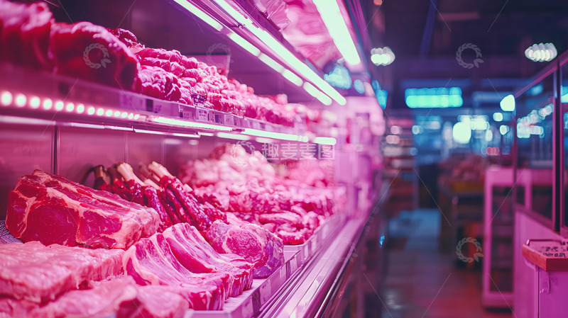 高清大图下载【趣麦麦图】超市冷柜生鲜肉类