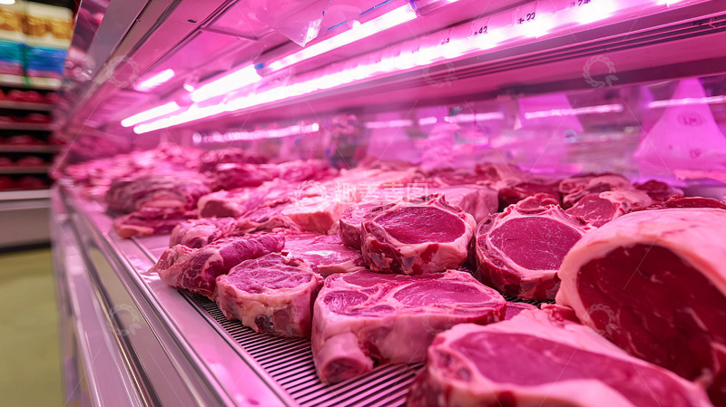 高清大图下载【趣麦麦图】超市生鲜肉类展示柜